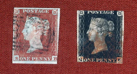Penny Black and Penny Red, 1850